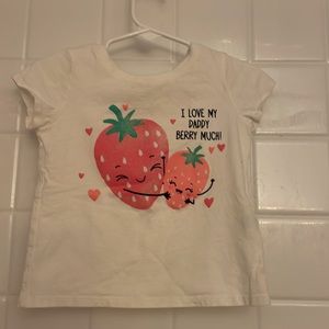 The Children Place I love my Daddy Berry Much graphic design white tee. Size 2T